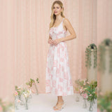 TRUST THE PROCESS PINK FLORAL MIDI DRESS