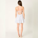 IN BLOOM WHITE FLORAL MINI DRESS