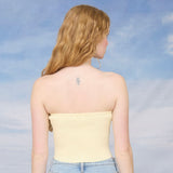 THIS IS PARADISE YELLOW SEASHELL TUBE TOP