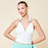 SHOW STOPPER WHITE GOLD DECAL TANK TOP