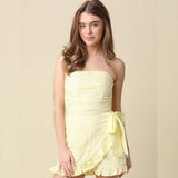 IN MY DREAMS YELLOW EYELET ROMPER