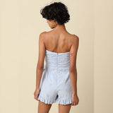 IN MY DREAMS BLUE EYELET ROMPER