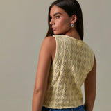 GET YOU OFF MY MIND YELLOW KNIT SWEATER VEST