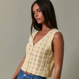 GET YOU OFF MY MIND YELLOW KNIT SWEATER VEST
