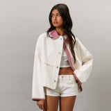 NEW HAMPSHIRE SPACE WHITE GINGHAM BARN JACKET