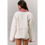 NEW HAMPSHIRE SPACE WHITE GINGHAM BARN JACKET
