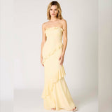 DREAM DATE YELLOW RUFFLE MAXI DRESS