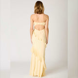 DREAM DATE YELLOW RUFFLE MAXI DRESS