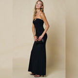 FORMAL AFFAIR BLACK GOLD DECAL MAXI DRESS