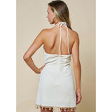 TAKE YOU THERE SEASHELL TRIM MINI DRESS