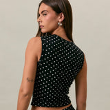 STILL INTO YOU BLACK POLKA DOT TOP