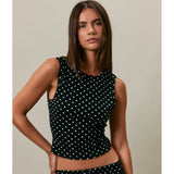 STILL INTO YOU BLACK POLKA DOT TOP