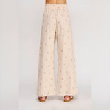 BEACH BUMMIN SEASHELL PRINT LINEN PANTS