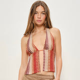 BEACH DAY KNIT HALTER TOP