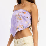 LAVENDER VANILLA FLORAL SCARF TOP