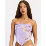 LAVENDER VANILLA FLORAL SCARF TOP