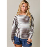 NEVER LET YOU GO STRIPED KNIT SWEATER