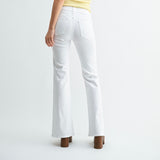 JUST USA WHITE SUPER STRETCH FLARE DENIM JEANS