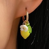 LEMON CHARM DANGLE EARRINGS