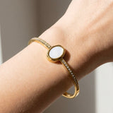 GOLD DIPPED STONE BRACELET