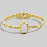 GOLD DIPPED STONE BRACELET