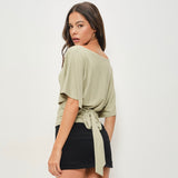 GO WITH THE FLOW GREEN TOP