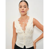 ONCE UPON A TIME CREAM SATIN TOP