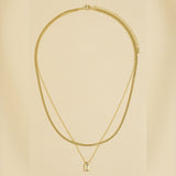 ASH GOLD LAYERED RHINESTONE NECKLACE