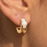 LOGAN MOTHER OF PEARL HOOP EARRINGS