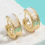 LOGAN MOTHER OF PEARL HOOP EARRINGS