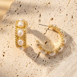 GEMMA LARGE PERAL HOOP EARRINGS