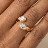 KATRINA GOLD BEZEL OPEN BAND RING