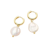 18K GOLD FRESHWATER PEARL DROP EARRINGS