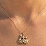 STAINLESS STEEL GOLD CRAB NECKLACE