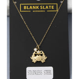 STAINLESS STEEL GOLD CRAB NECKLACE