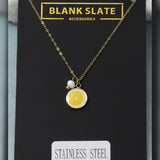 GOLD STAINLESS STEEL LEMON NECKLACE