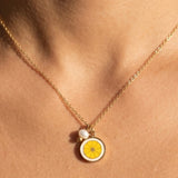 GOLD STAINLESS STEEL LEMON NECKLACE