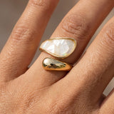 DANIELLE MOTHER OF PEARL WRAP RING