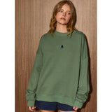 GIVING TREE GREEN EMBROIDERED SWEATSHIRT