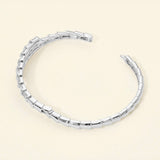 MEDUSA SILVER RHINESTONE SNAKE CUFF BRACELET