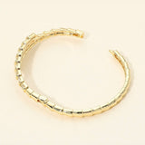 MEDUSA GOLD RHINESTONE SNAKE CUFF BRACELET