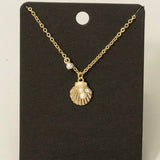 PAULA PEARL CLAM SHELL CHARM NECKLACE