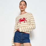 STRIPED CRAB SWEATER