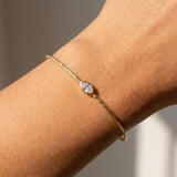 JOY GOLD DAINTY RHINESTONE CUFF BRACELET