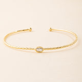 JOY GOLD DAINTY RHINESTONE CUFF BRACELET