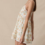 HEART WANTS ORANGE FLORAL MINI DRESS