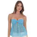 LUCY IN THE SKY BLUE BABY DOLL TOP