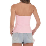LUCY IN THE SKY BABY PINK TAILORED TOP
