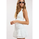 SHE SELLS SEASHELLS WHITE PUKA SHELL MINI DRESS