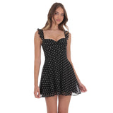LUCY IN THE SKY POLKA DOT MINI DRESS